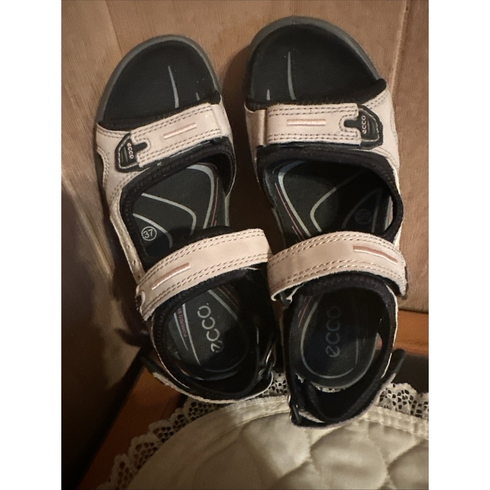 ECCO Yucatan Offroad Nubuck Hiking Sandals Beige/Black Women's EU 37 US 6-6.5 - Picture 3 of 5